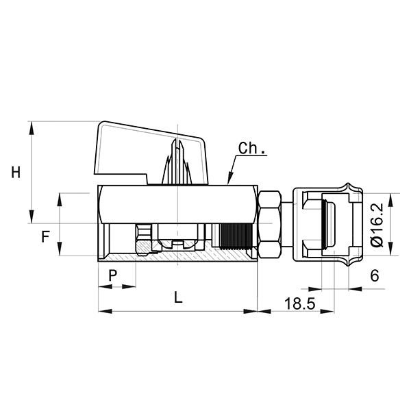 21/E - FEMALE line tap with milled NUT - Taps and Valves - Fittings - Ani (Pack of 5 pieces) 21/E - FEMALE line tap with milled NUT - Taps and Valves - Fittings - Ani (Pack of 5 pieces)